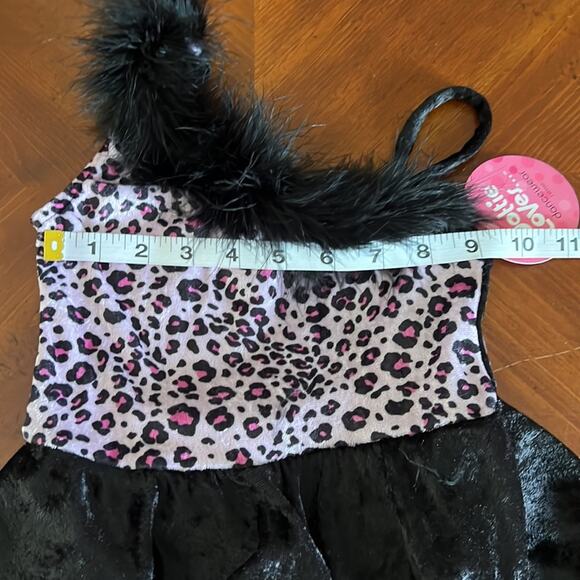 Dottie Loves Dancewear Girls XS Animal Print Leotard Boa Dress Up - Picture 9 of 9